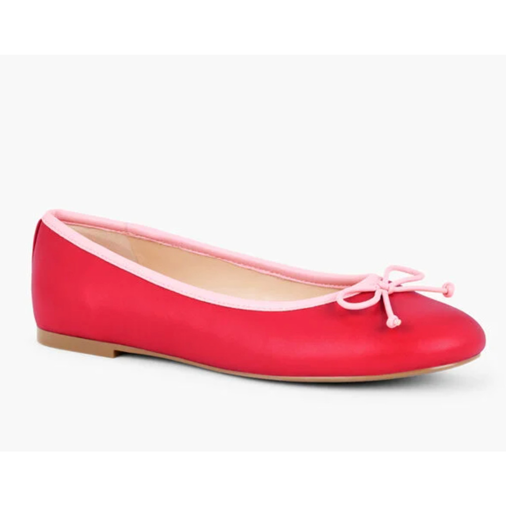 NEW TALBOTS RED PEPPER SOFT PINK BLAIR NAPPA LEATHER BALLET FLATS SHOES SZ 10